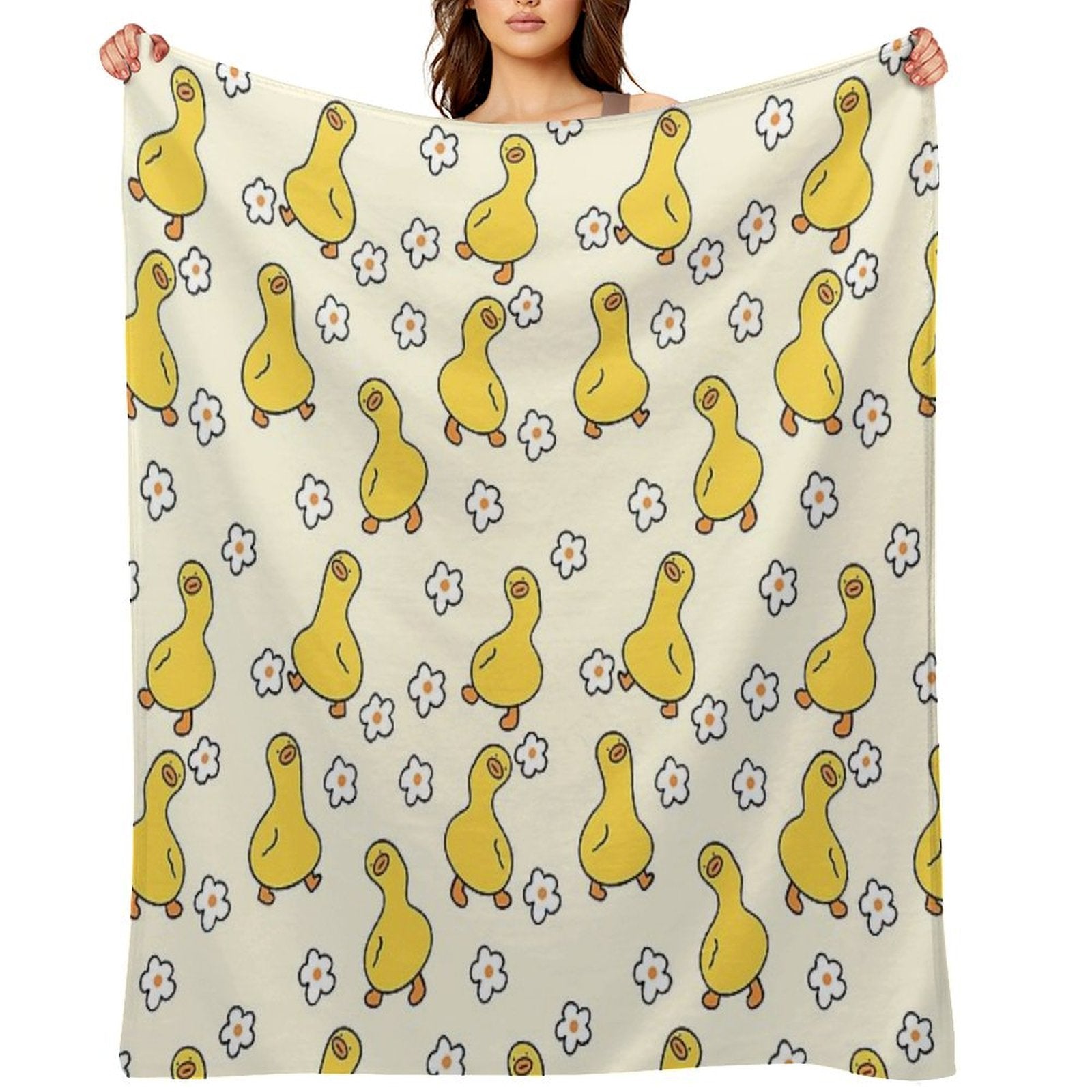 Cute Duck Pattern Perfect For Duck Owners Anti-pilling Throw Blanket