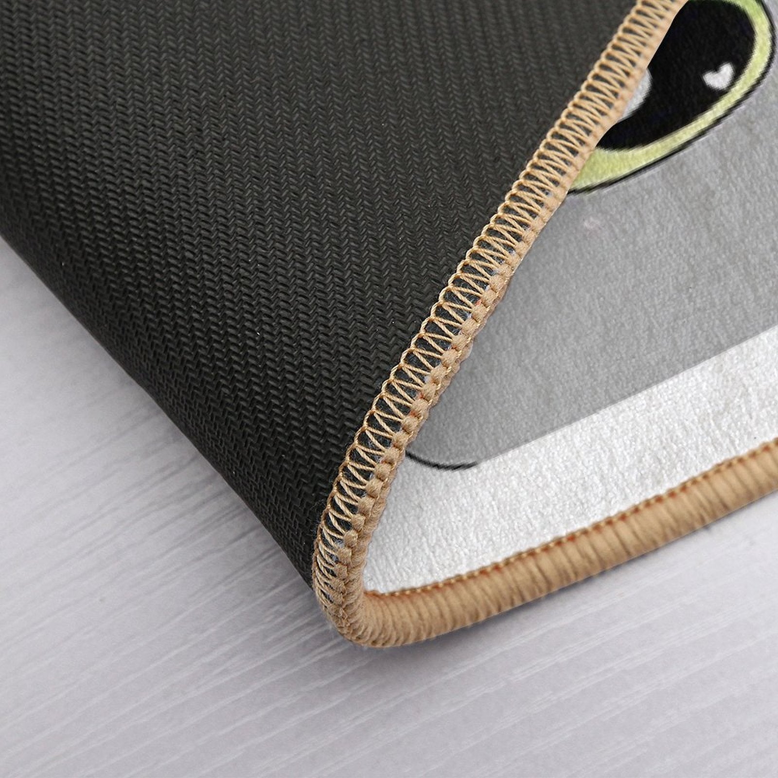 Cute Happy Gray Cat  Easy Maintenance Bath Mat