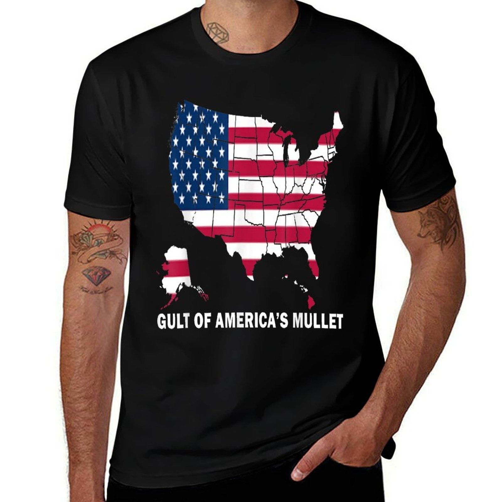 4th Of July Funny Gulf Of America's Mullet  Breathable T-Shirt