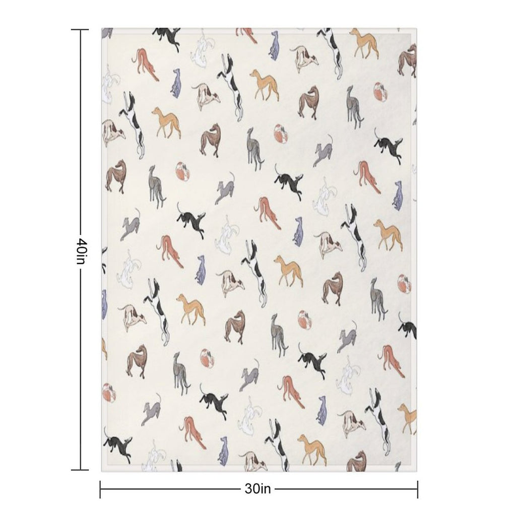 Greyhound Love - Adopt Wrinkle-free Throw Blanket