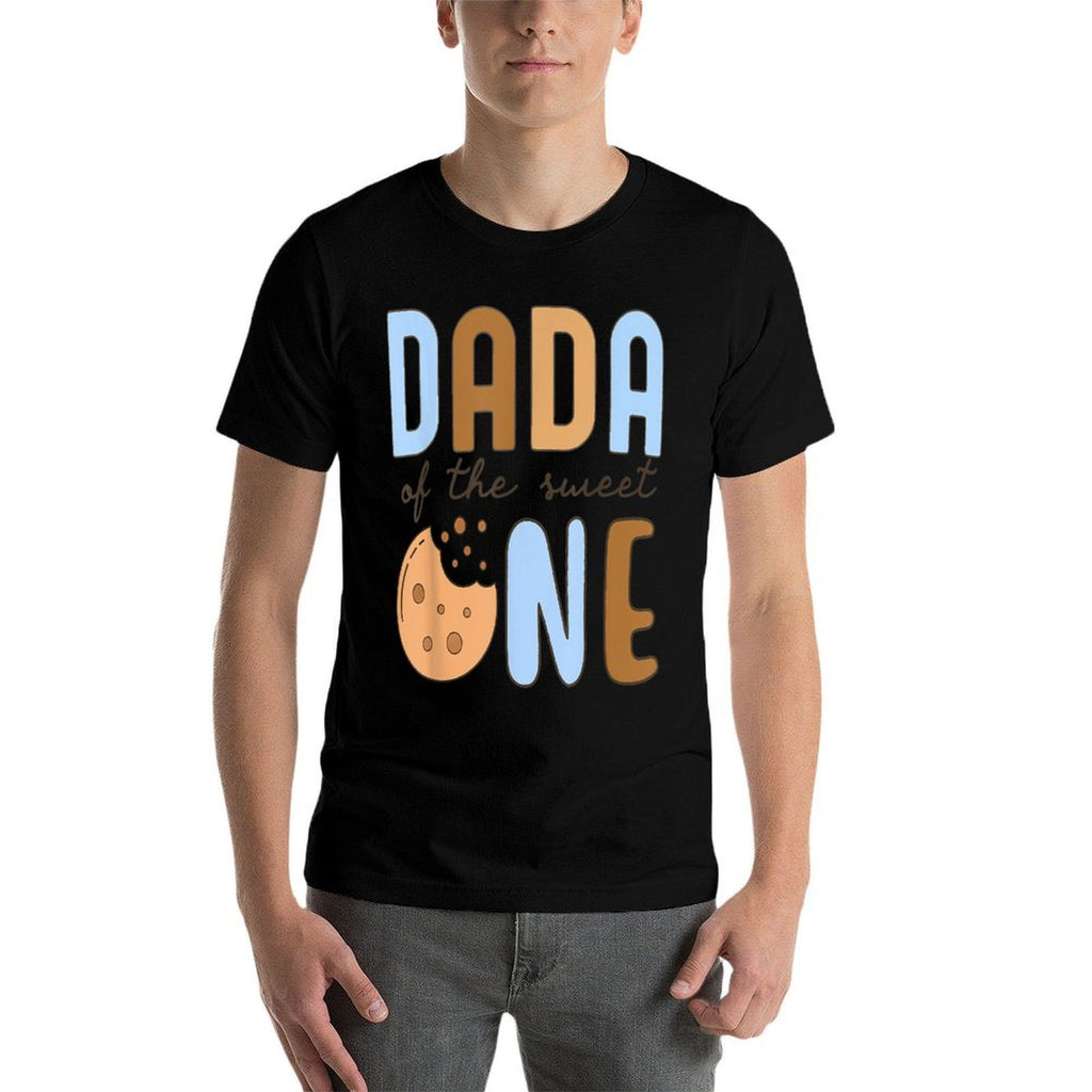 Dada Of The Sweet One Cookies And Milk 1st Birthday Family  High-quality Stitching T-Shirt