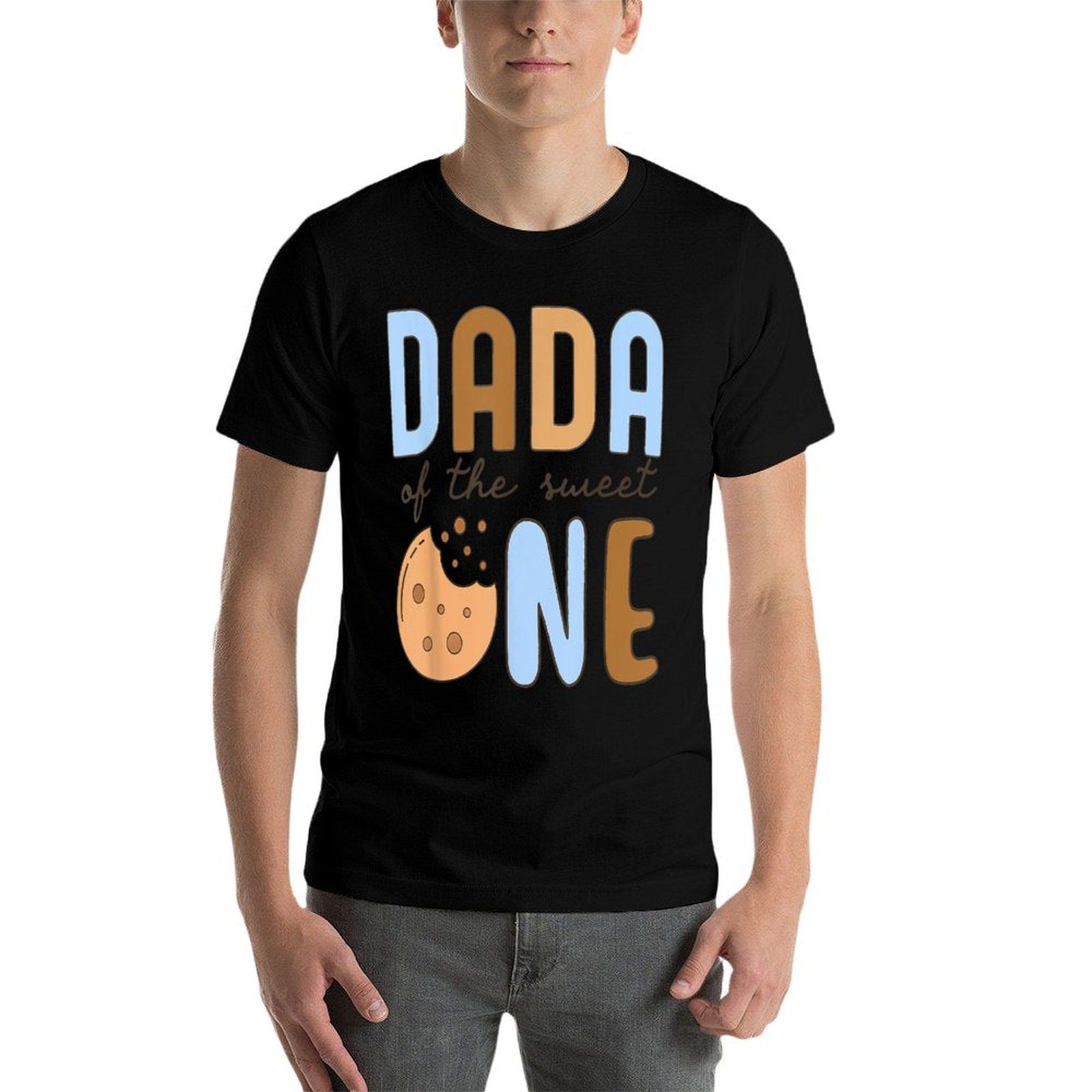 Dada Of The Sweet One Cookies And Milk 1st Birthday Family  High-quality Stitching T-Shirt