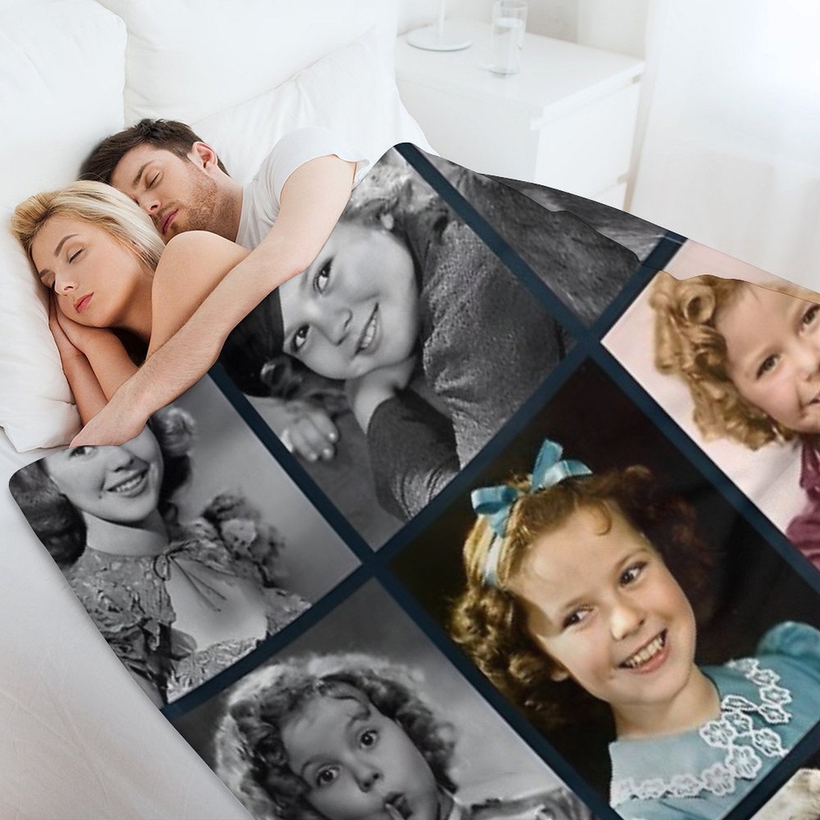 Shirley Temple Collage Plush Throw Blanket