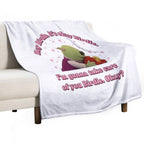 Nanalan Wonderful Girl It's Okay Birdie Eco-conscious Throw Blanket