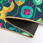 LL334  Geometric Floral I  Rapid-Drying Bath Mat