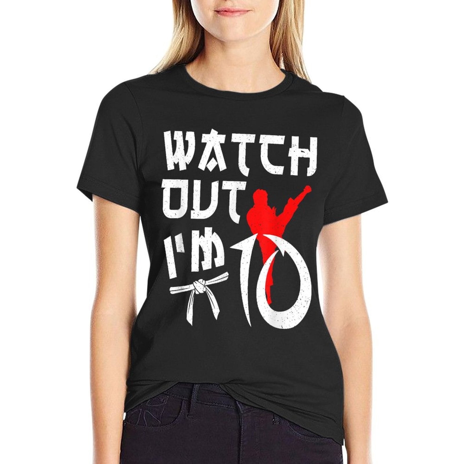 10th Birthday Party Karate 10 Year Old Karate Birthday  Trendy Pattern T-Shirt