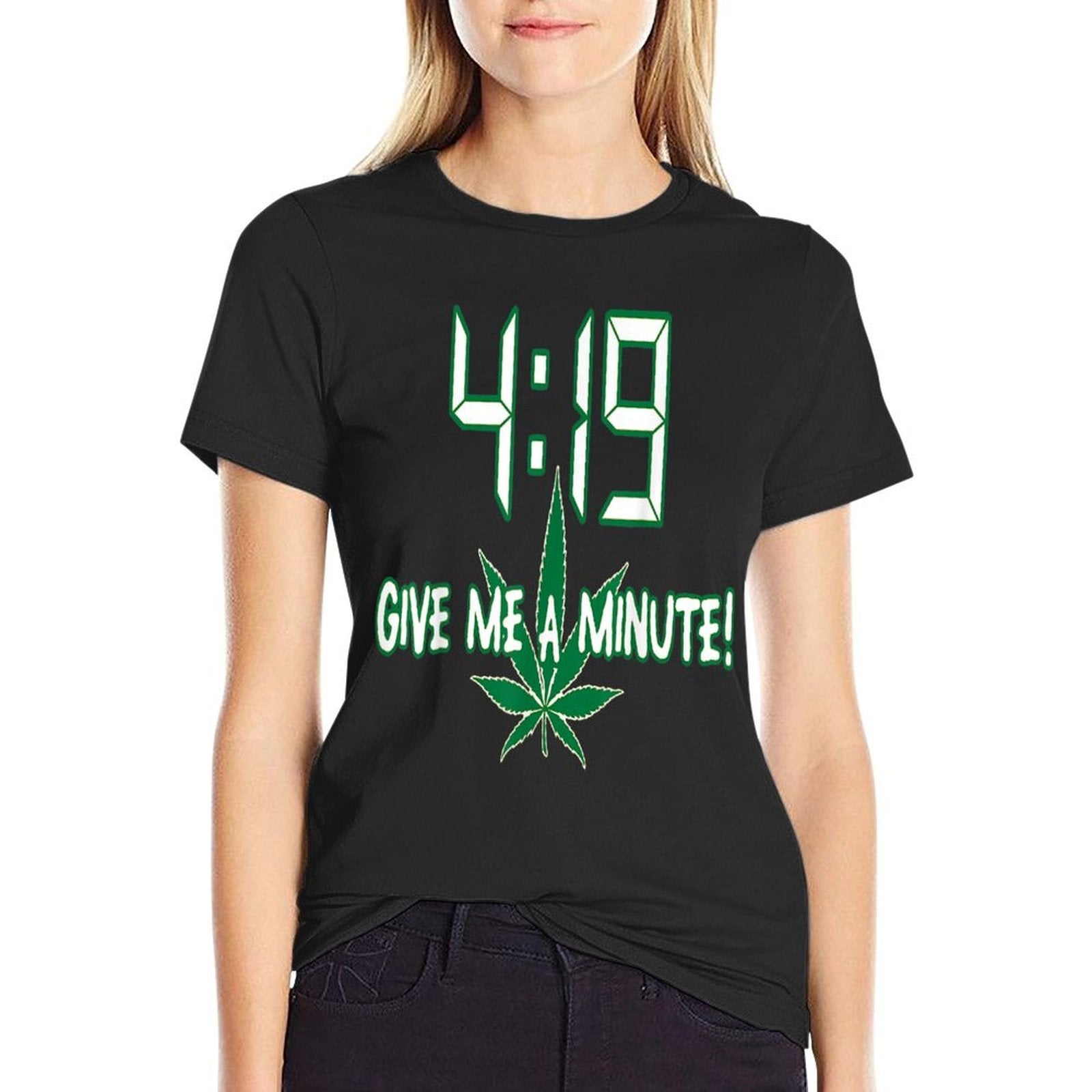 419 Give Me A Minute Humor Funny  Heathered Texture T-Shirt