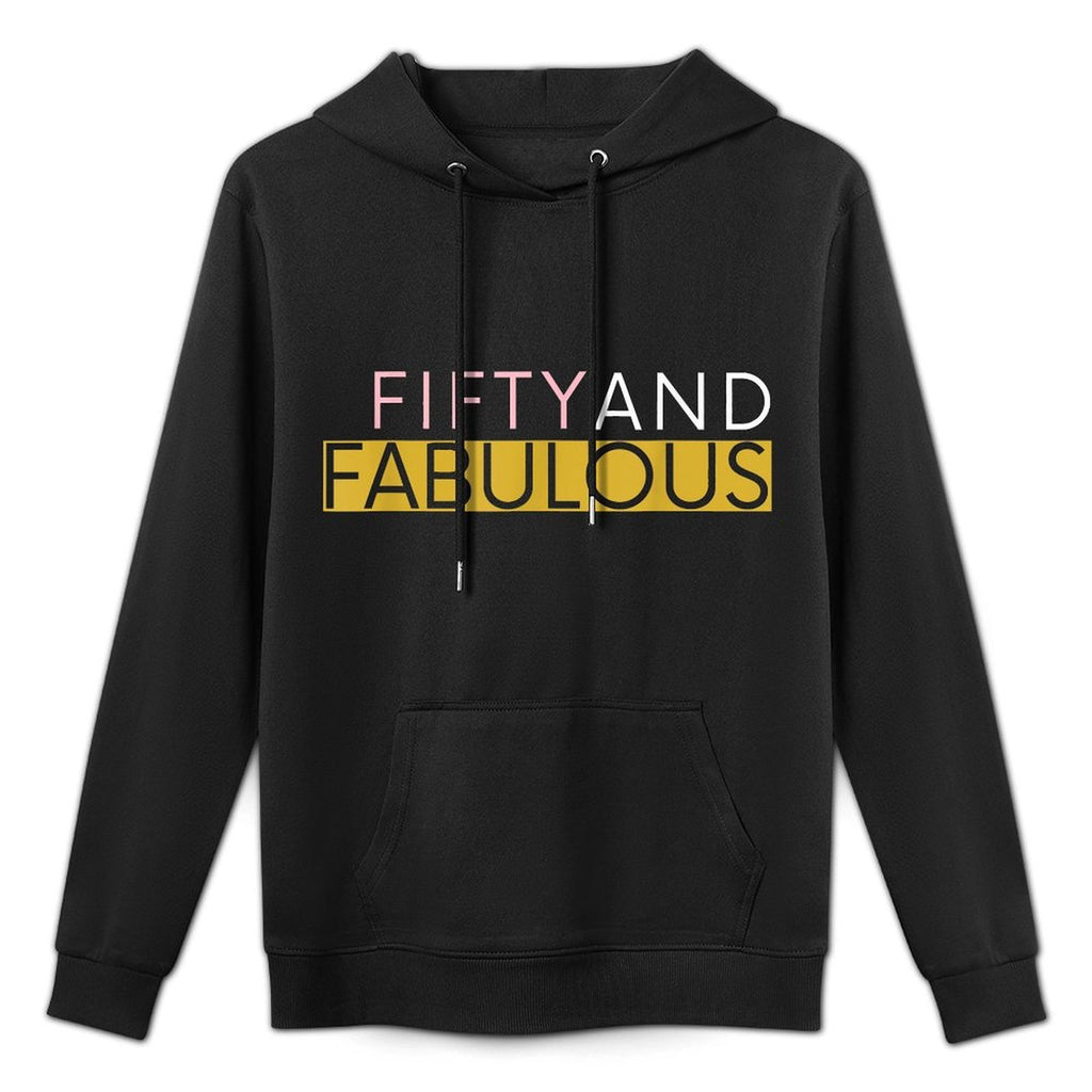 50 And Fabulous 50th Birthday Women - Pink Gold White Durable Construction Hoodie