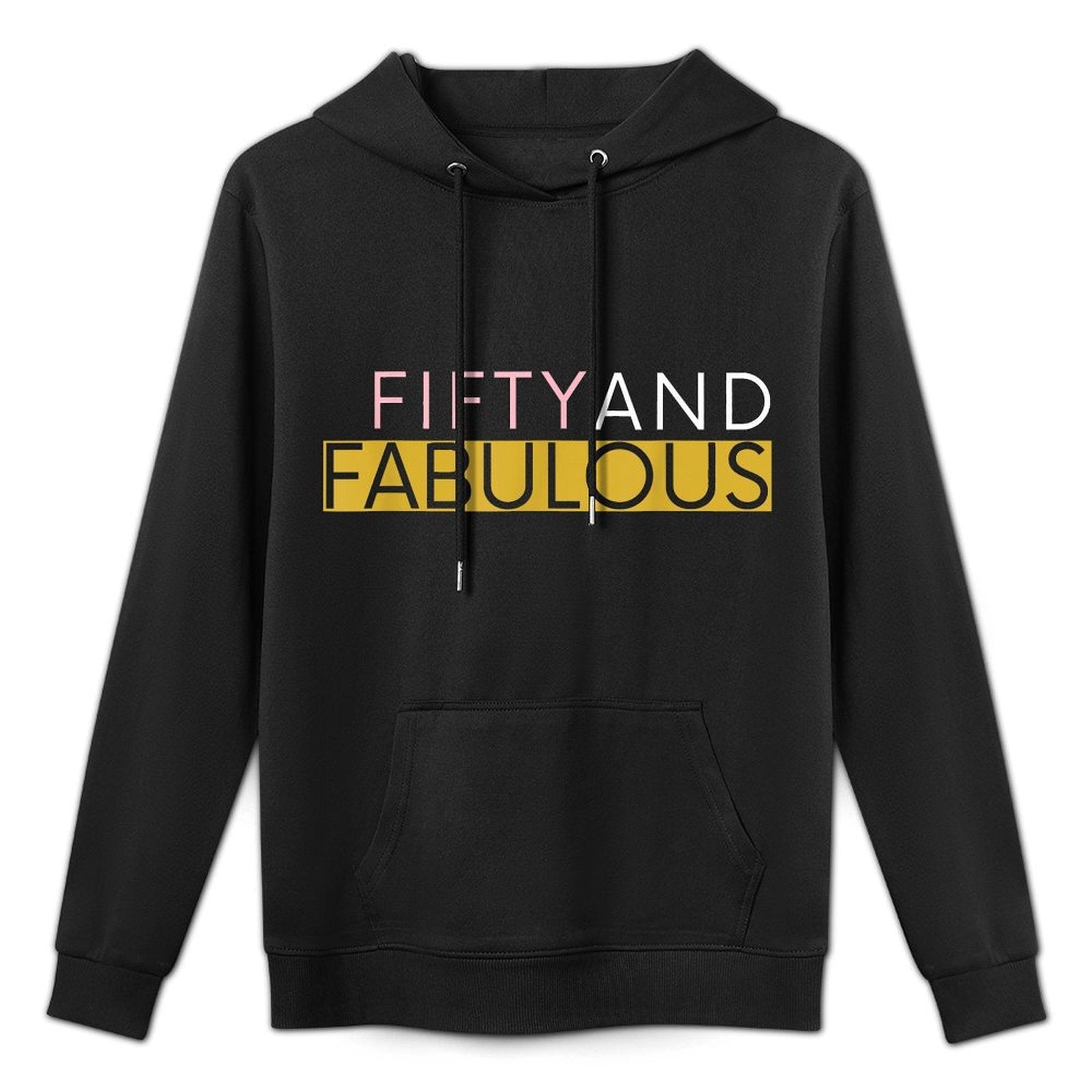 50 And Fabulous 50th Birthday Women - Pink Gold White Durable Construction Hoodie