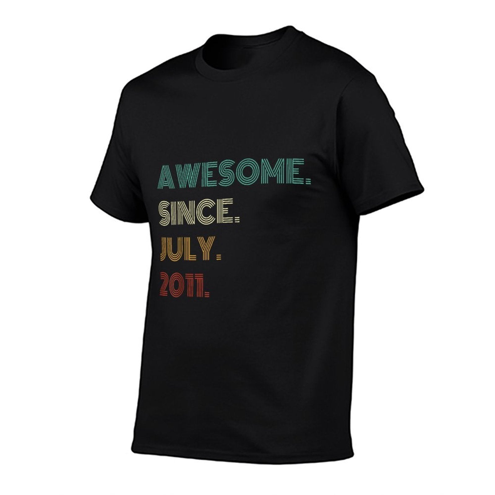 14 Years Old Awesome Since July 2011 14th Birthday  Summer-ready Fabric T-Shirt