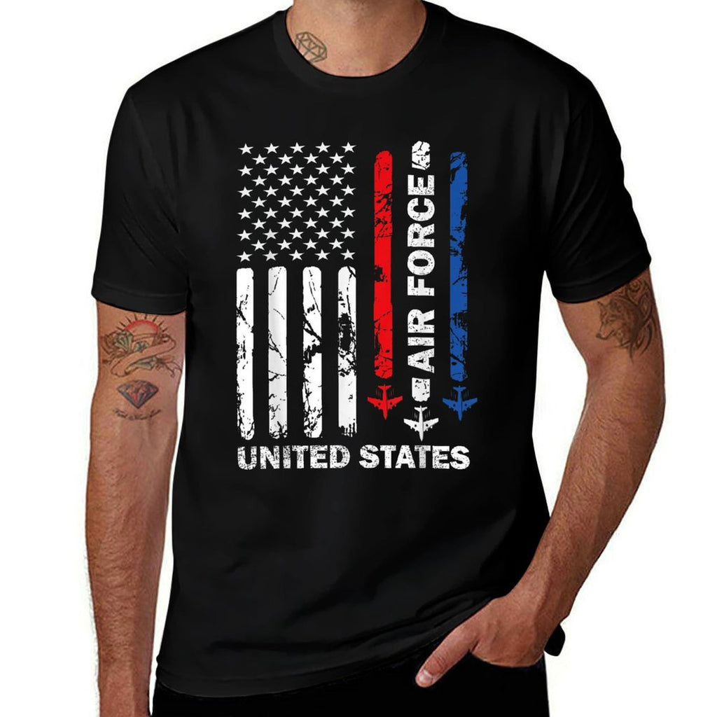 United States Air Force American Vintage USA Patriotic  Cotton T-Shirt