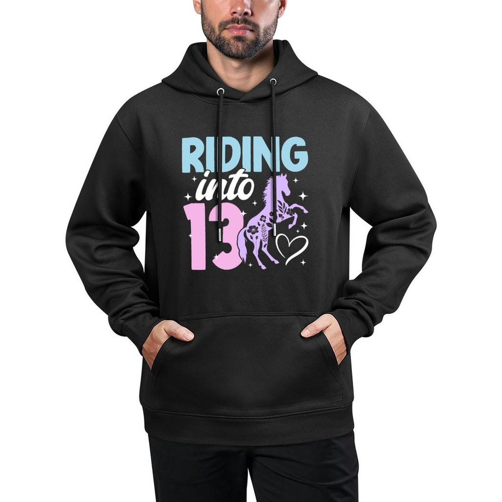 13th Horse Birthday Thirteen Year Old Girl Horses Birthday Casual Wear Hoodie