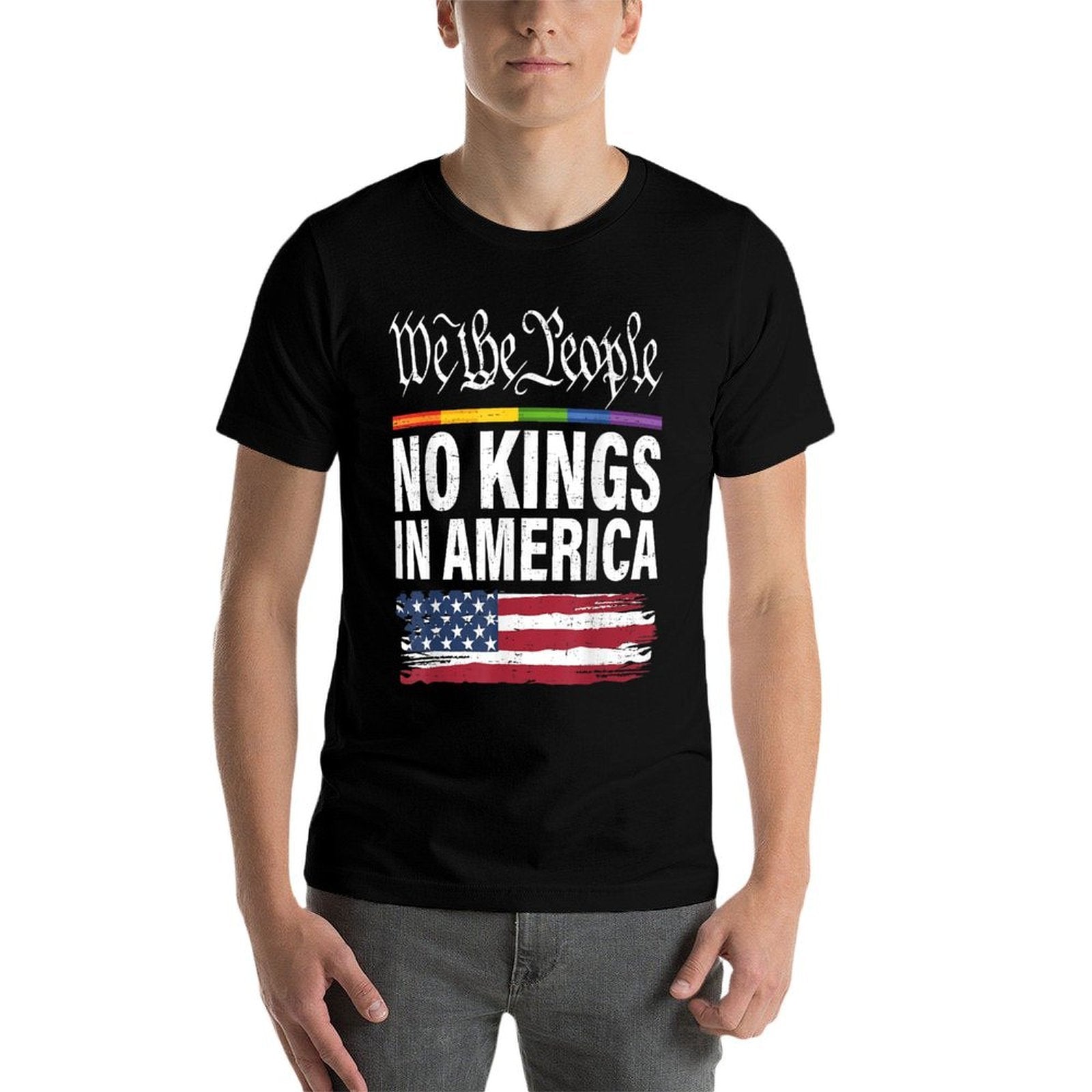 No Kings In America We The People Political Men Women  Moisture-wicking T-Shirt