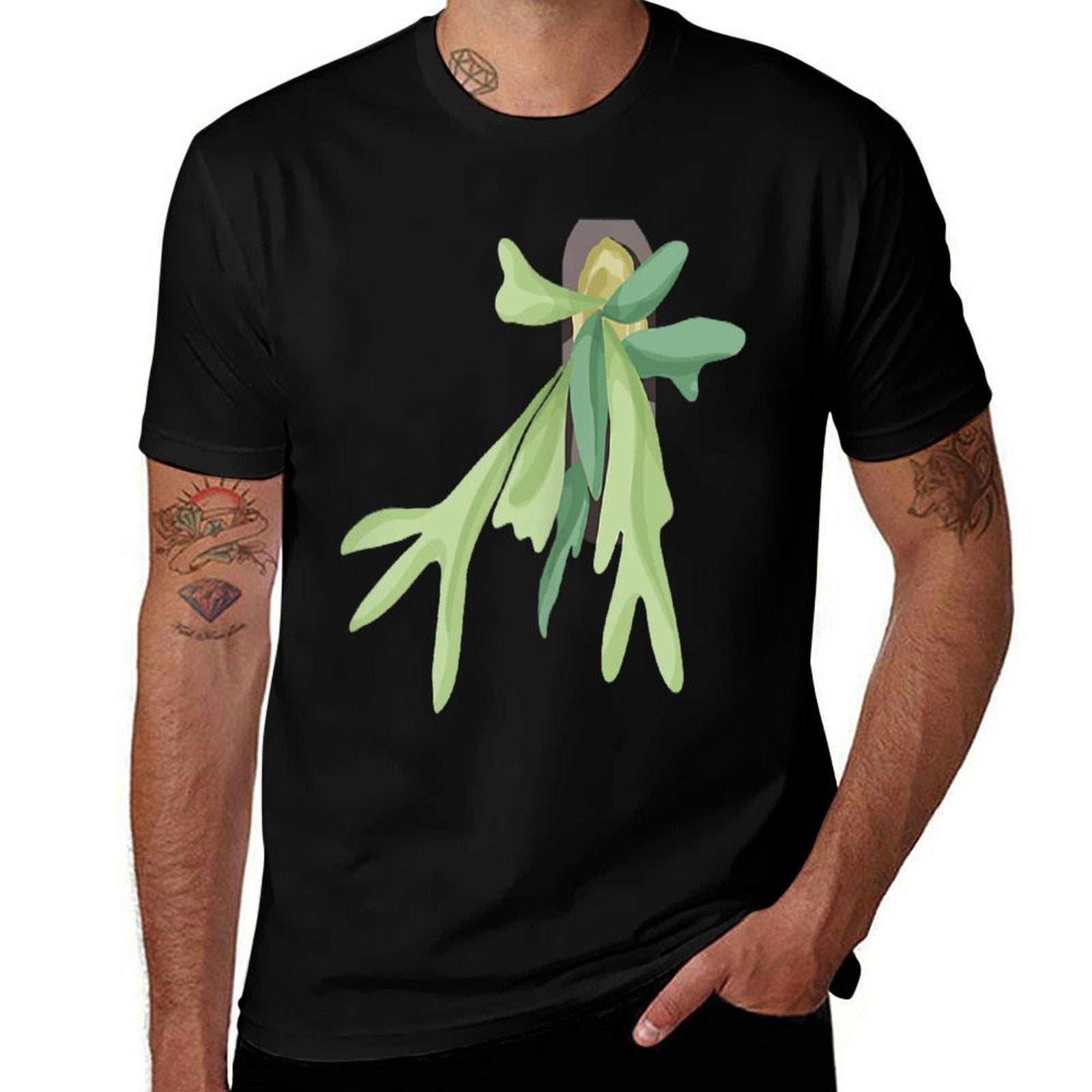 Plant Mama Plant Dad, Staghorn Fern Botanical Art, Gardener  Easy-care T-Shirt