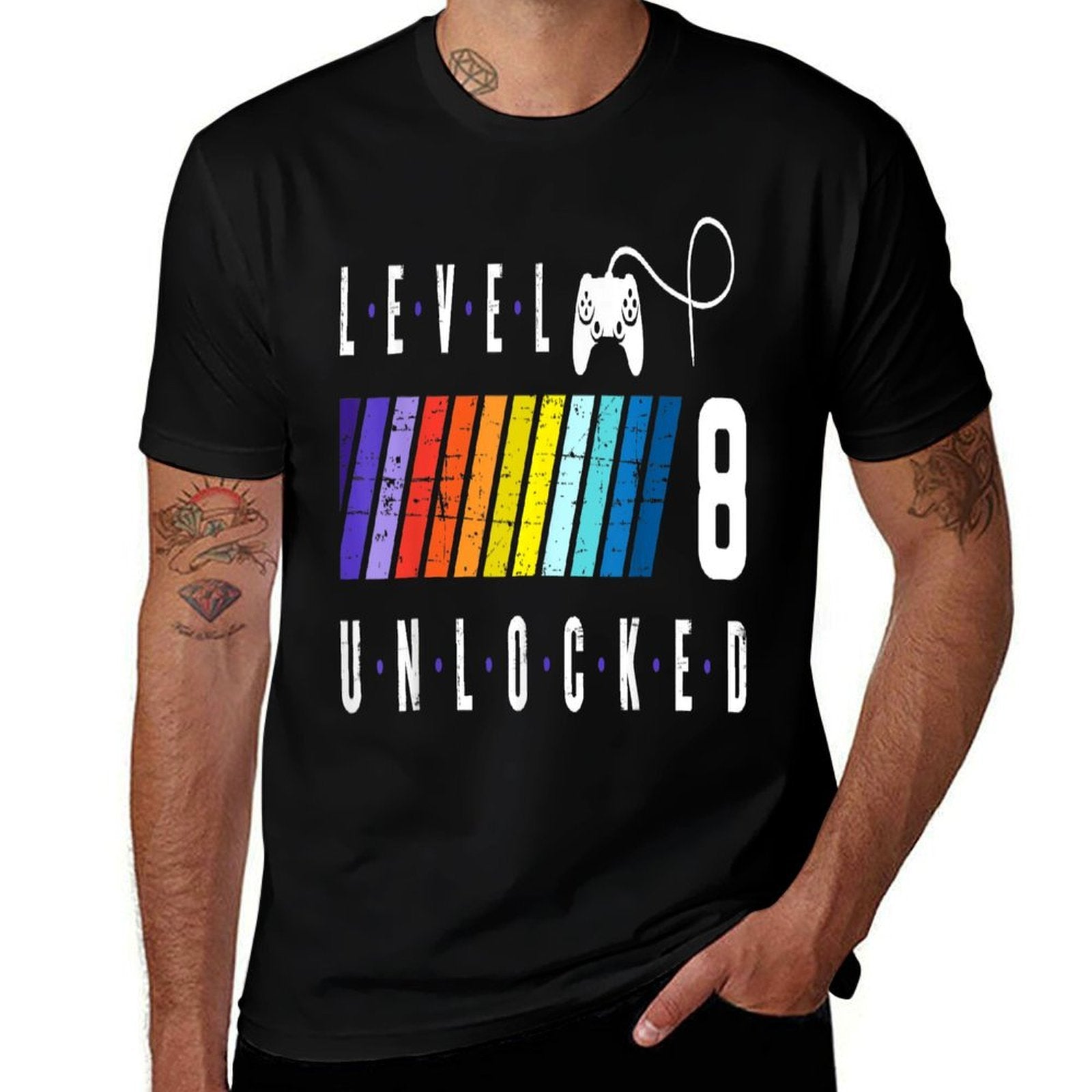 8th Birthday Gamer Boy Or Gamer Girl - Level 8 Unlocked  Easy-care T-Shirt