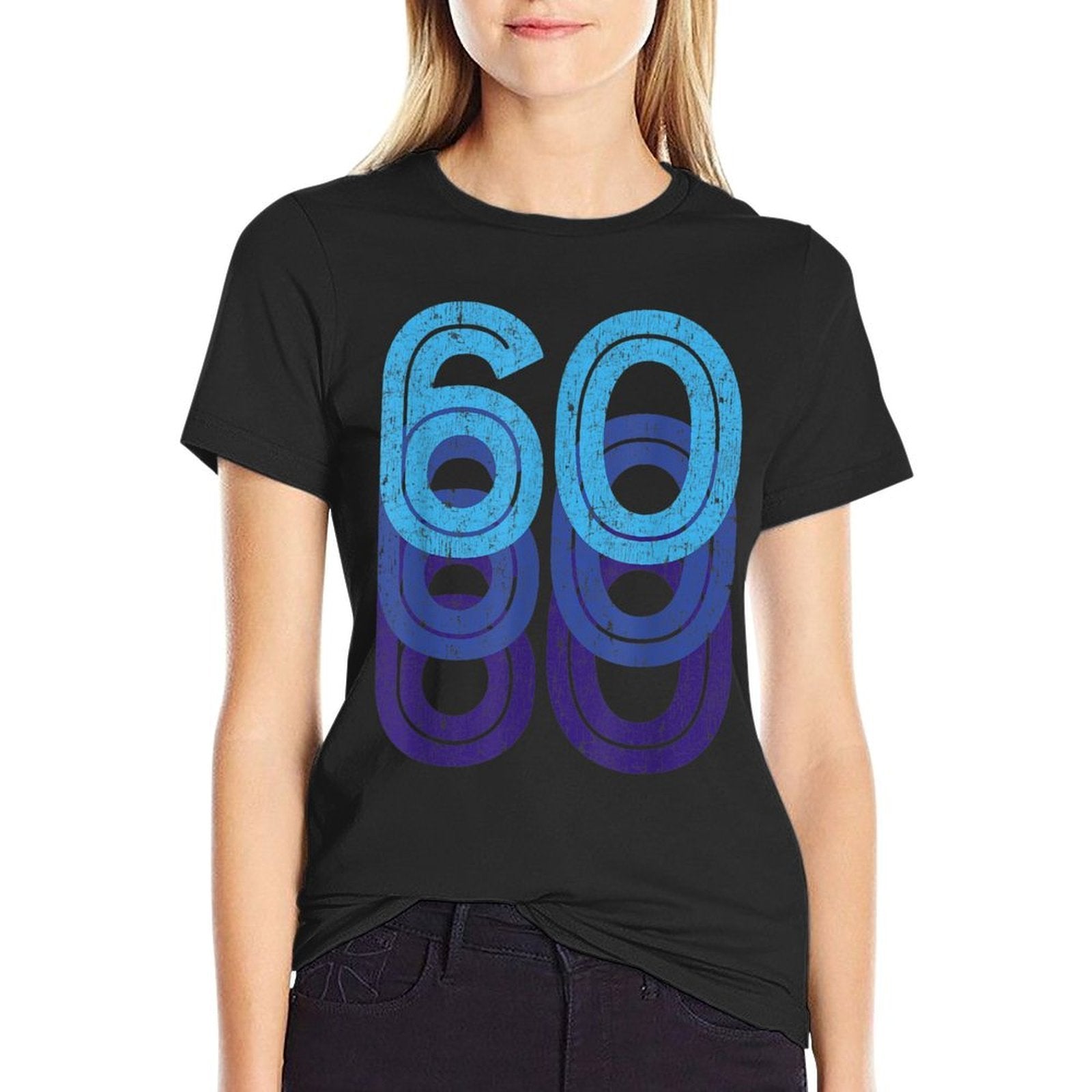 60 Lucky Number 60th Year Birthday Age Sports Team  Vintage-inspired T-Shirt