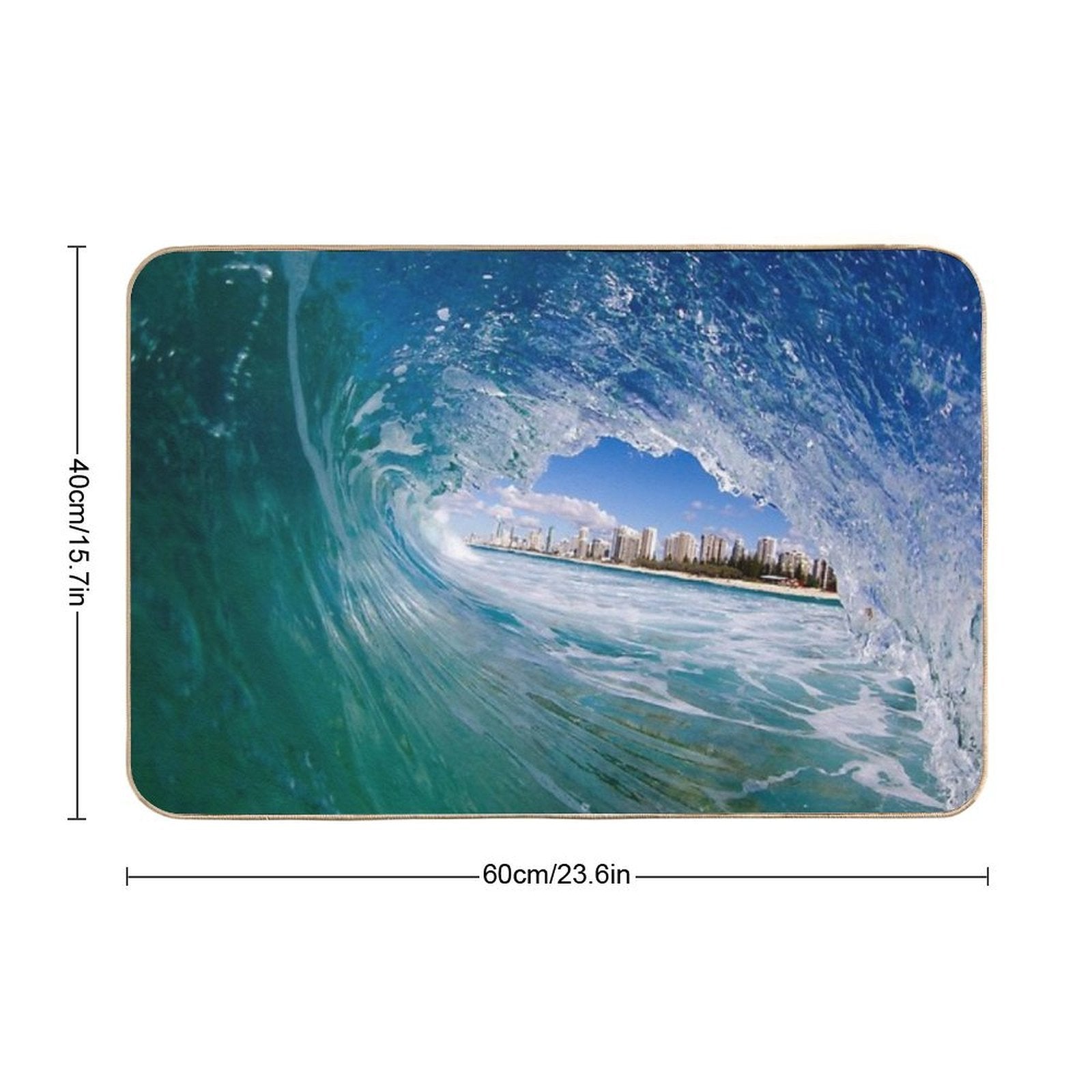 Concrete Horizon  Easy To Clean Bath Mat