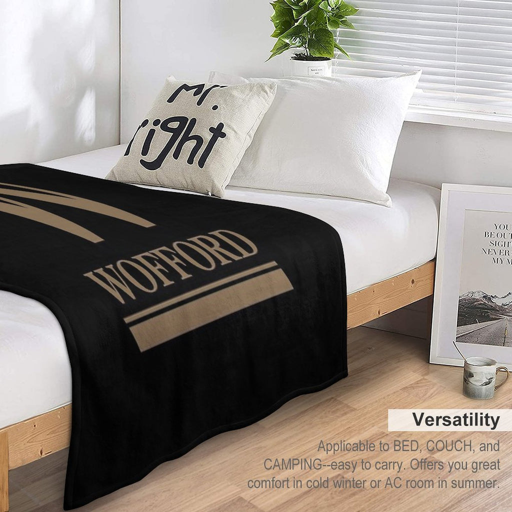 The Wofford Wordmark Iconic Premium Throw Blanket