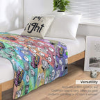 Battle Cats Travel-friendly Throw Blanket