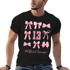 13 Officialnager Digits Pink Coquette Bow 13th Birthday  Breathable T-Shirt