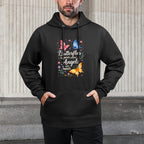 Nature Flowers Butterflies Appear When Angels Are Near Quote Adjustable Hood Hoodie