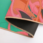 Fresco of The Flamingoes  Easy Maintenance Bath Mat