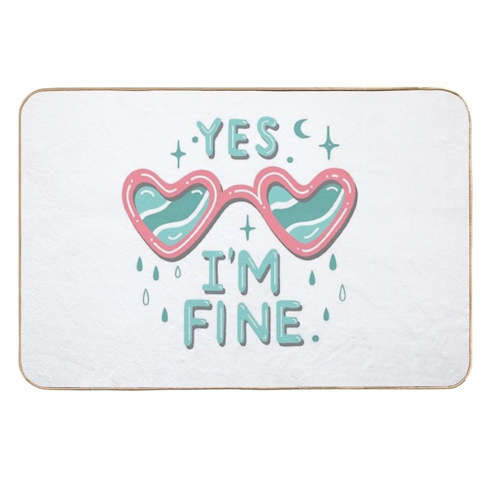 Heart Shades  Easy Maintenance Bath Mat