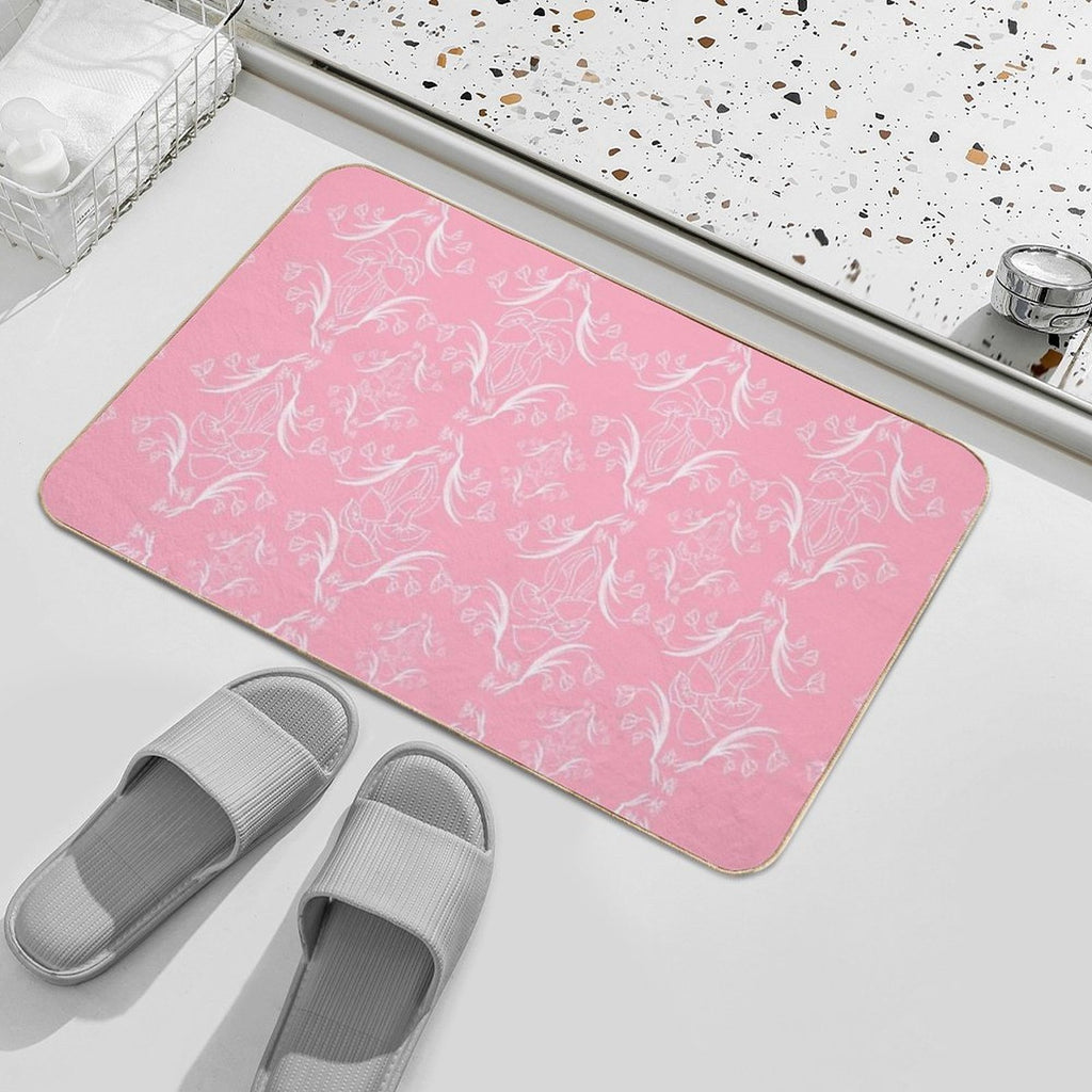 Floral & Mush Pattern 2  High-Traffic Bath Mat