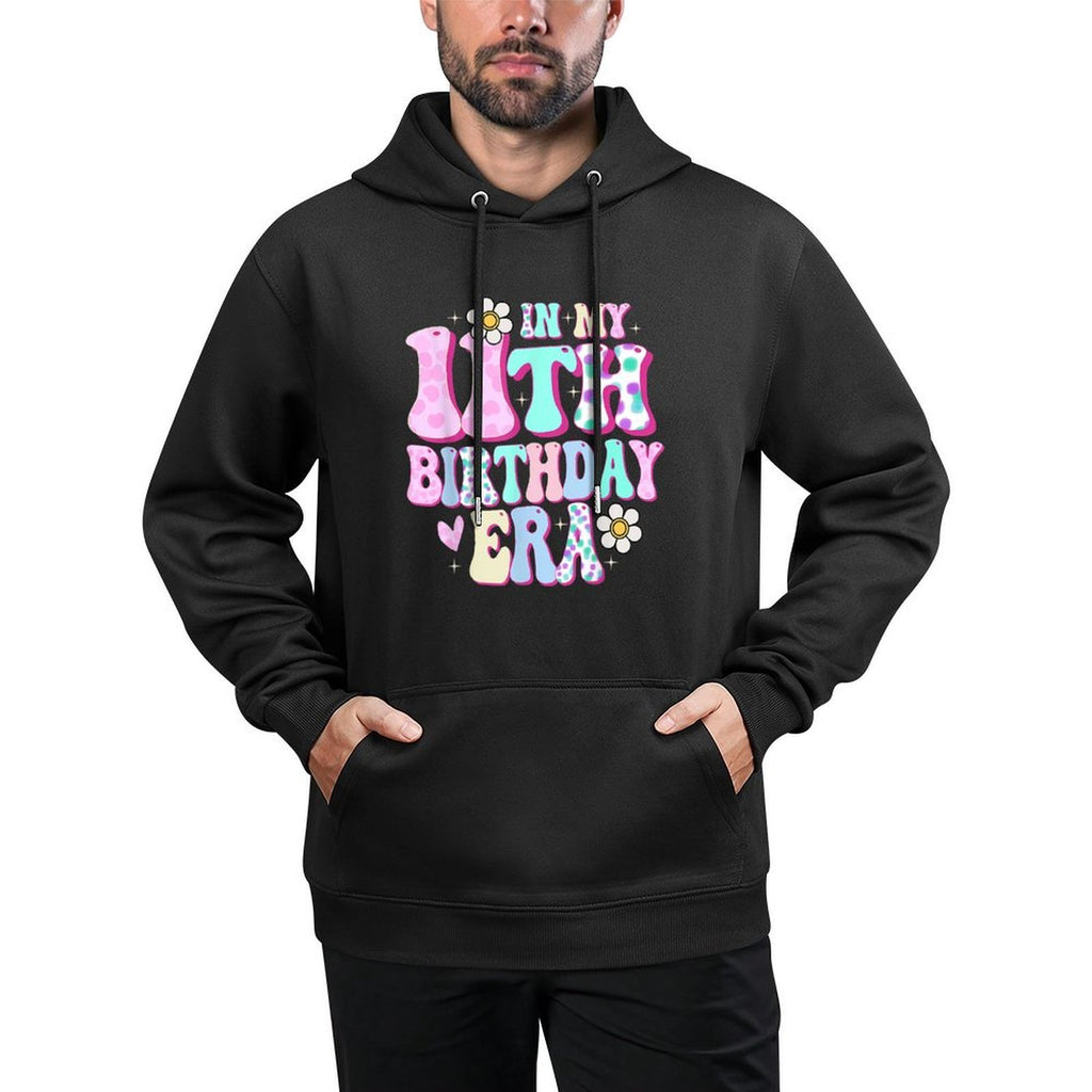In My 11th Birthday Era Girl Gifts Eleven Bday 11 Year Old Medium-Weight Fabric Hoodie