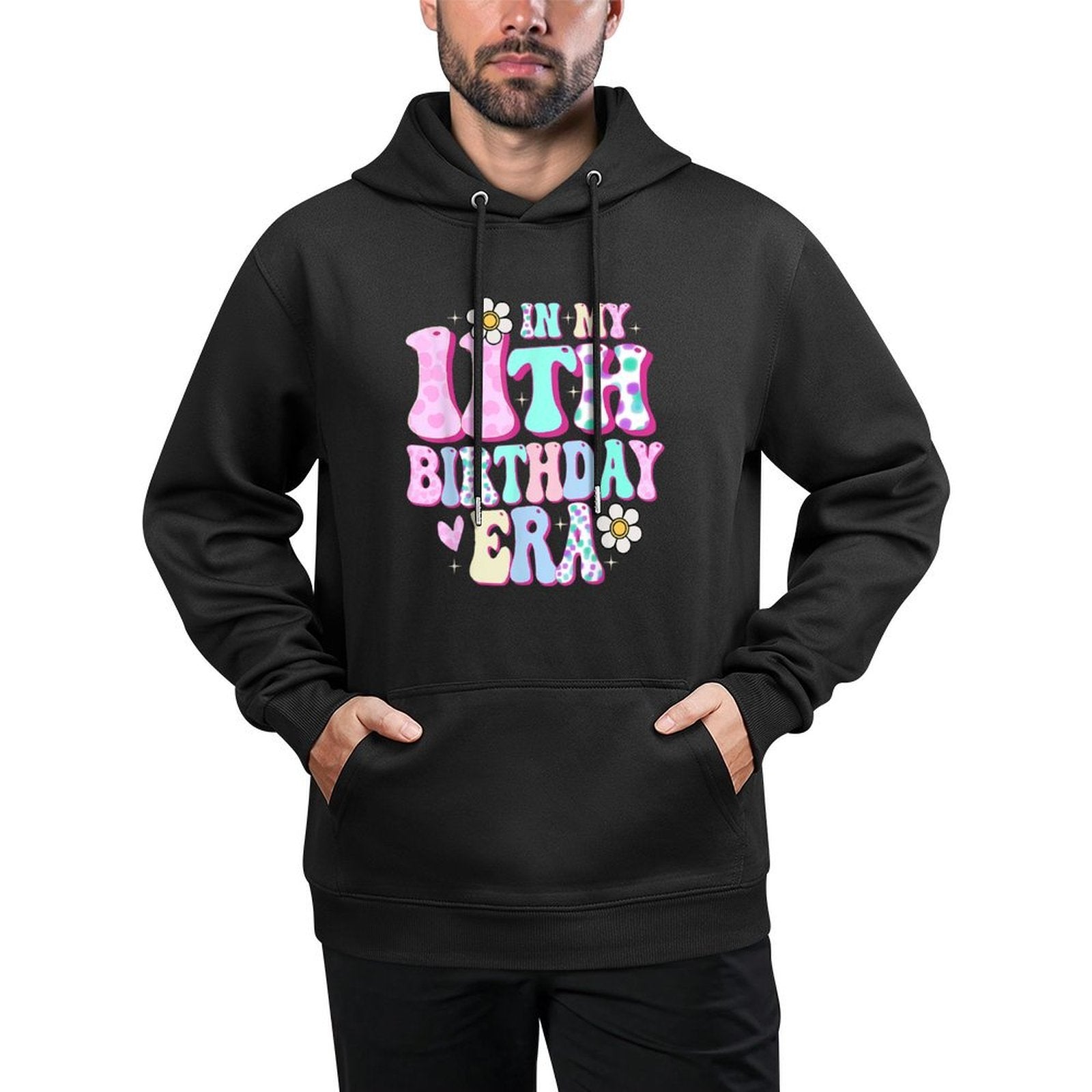 In My 11th Birthday Era Girl Gifts Eleven Bday 11 Year Old Medium-Weight Fabric Hoodie