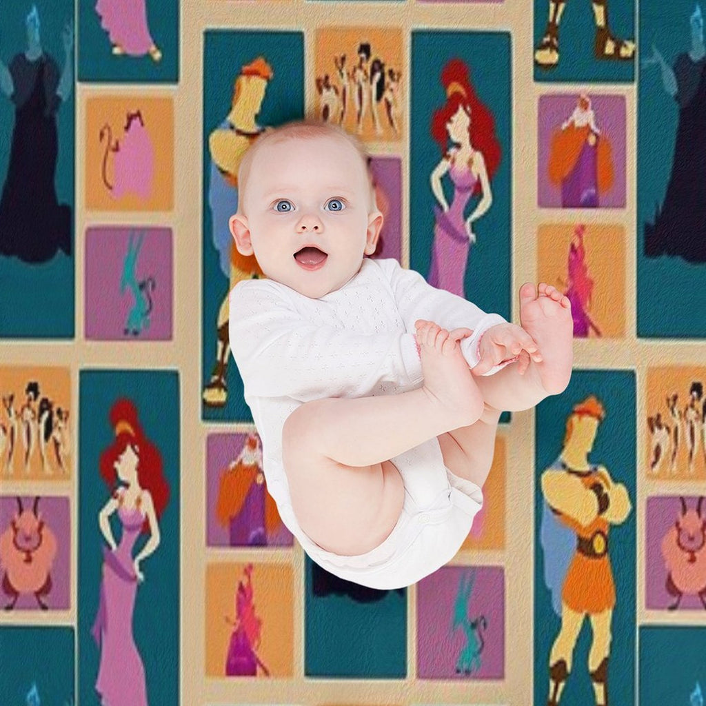 Hercules Inspired Minimalist Design Easy Care Throw Blanket