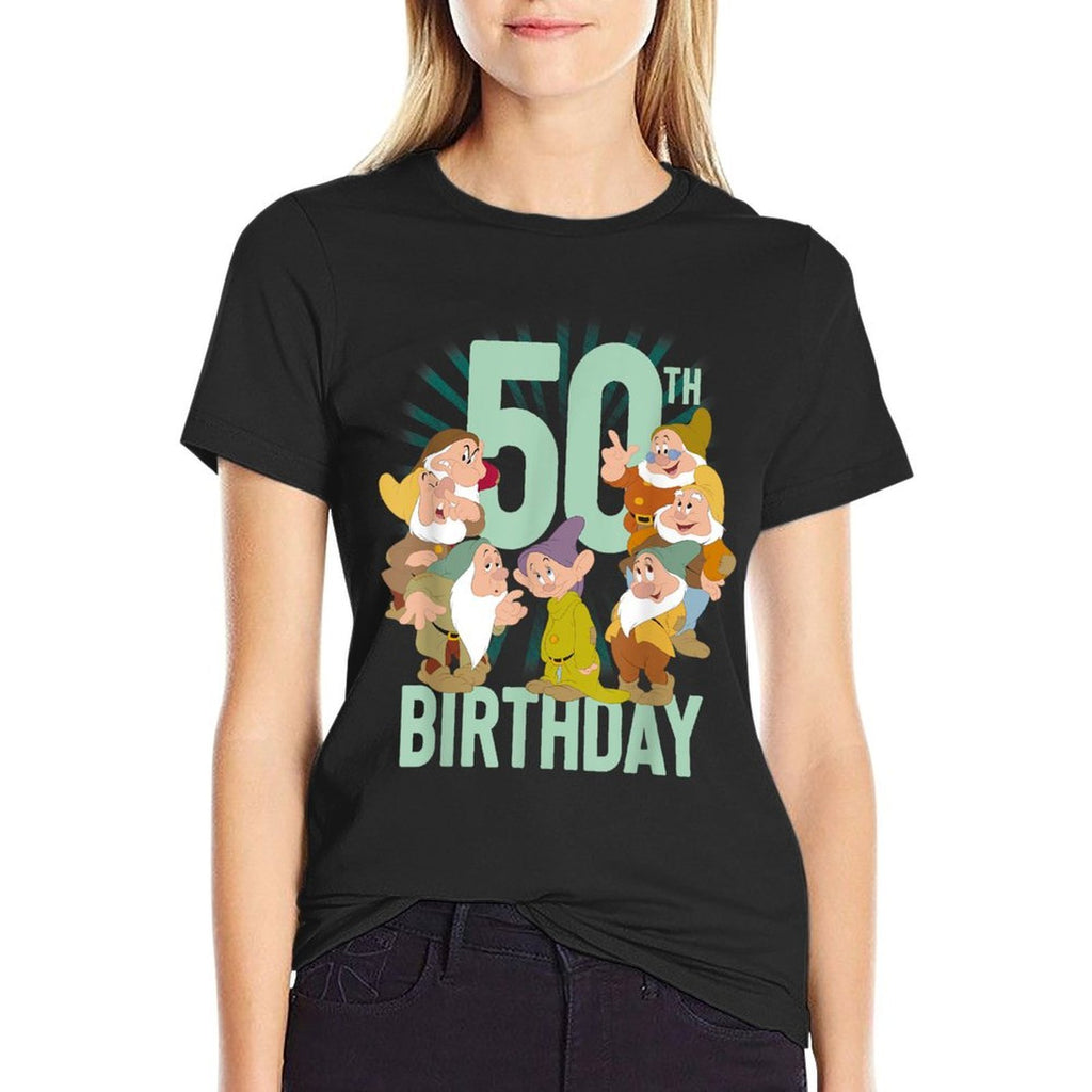 Disney Snow White Dwarfs Group Shot 50th Birthday  Trendy Pattern T-Shirt