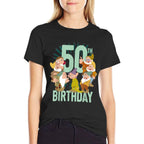 Disney Snow White Dwarfs Group Shot 50th Birthday  Trendy Pattern T-Shirt