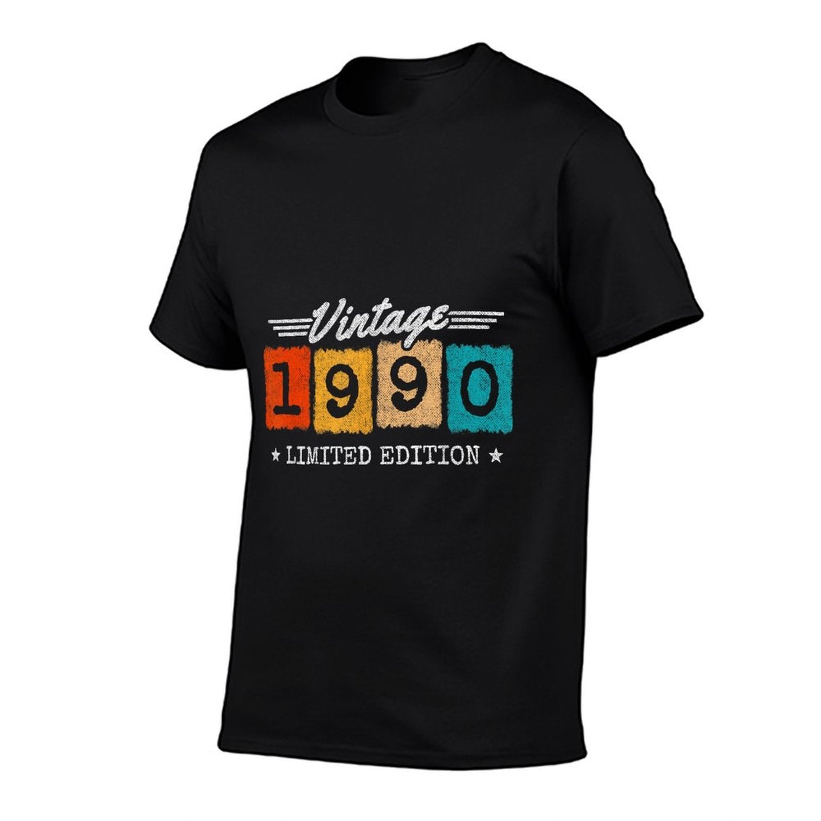 1990 Limited Edition - 1990 Birthday Year - Vintage 1990  Ribbed Collar T-Shirt