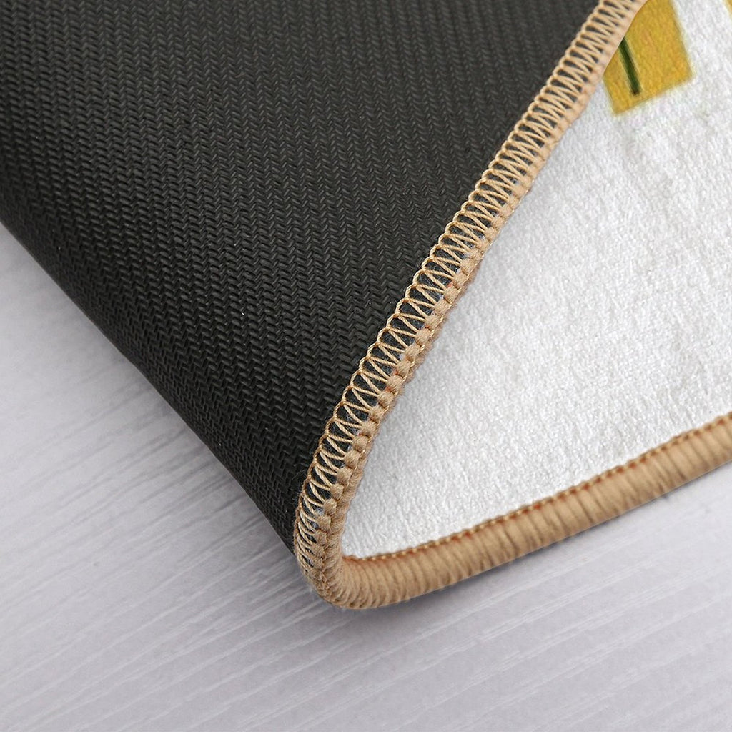 Back to School Hand Drawn Yellow Text  Pet-Safe Bath Mat