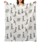 Raccoon Pattern Plush Throw Blanket