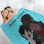 Black Comes In Many Shades Vampire Musician Wrinkle-free Throw Blanket