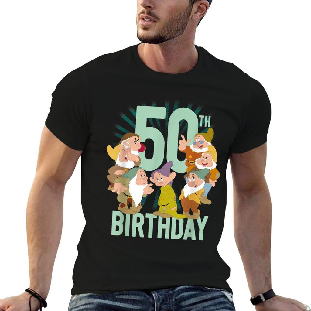 Disney Snow White Dwarfs Group Shot 50th Birthday  Trendy Pattern T-Shirt