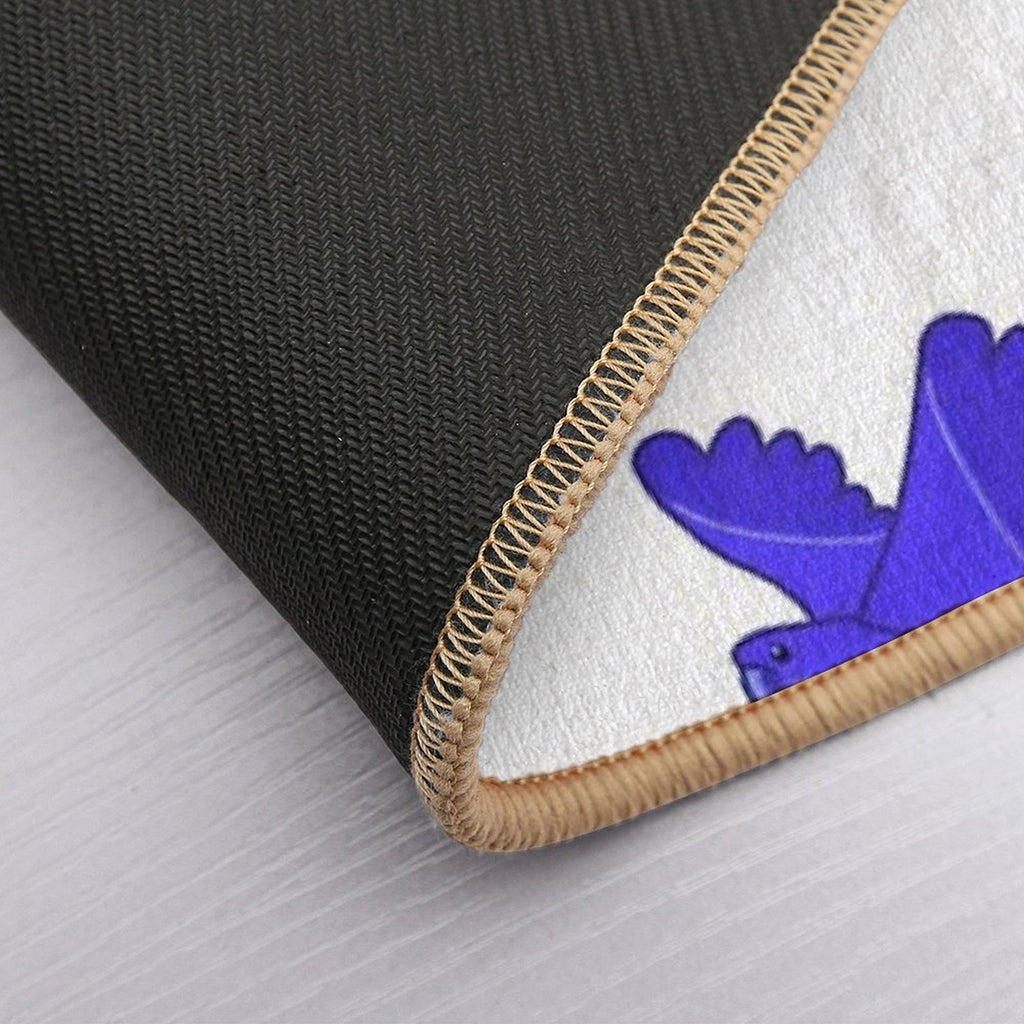 Blueberry As A Macaw Flying  Long-Lasting Bath Mat