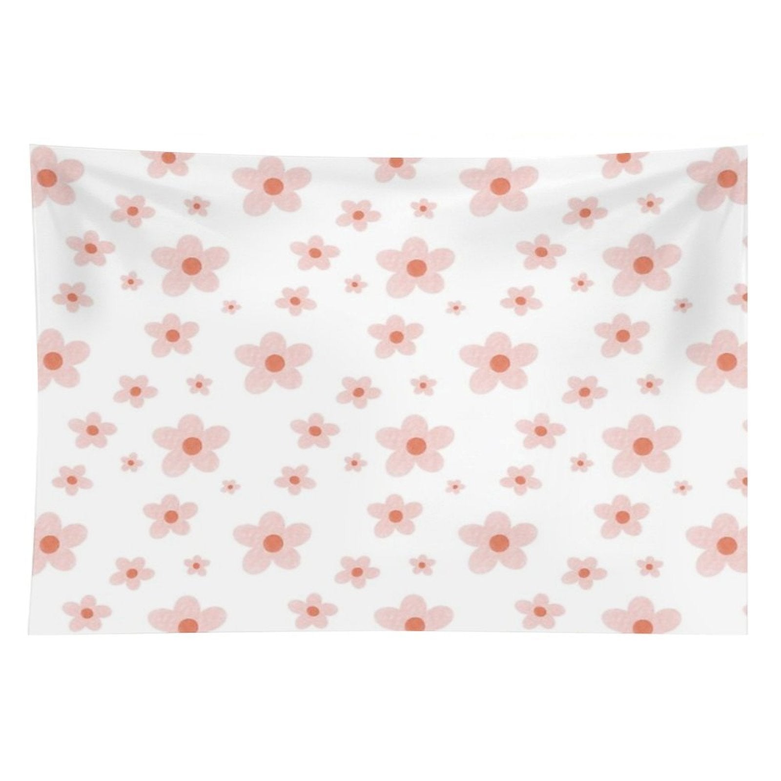 Soft Pastel Floral Pattern with Pink Blooms Tapestry