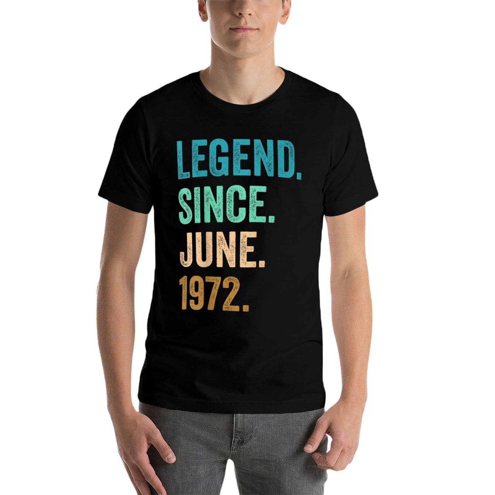 50 Years Old Legend Since June 1972 50th Birthday  Vintage-inspired T-Shirt
