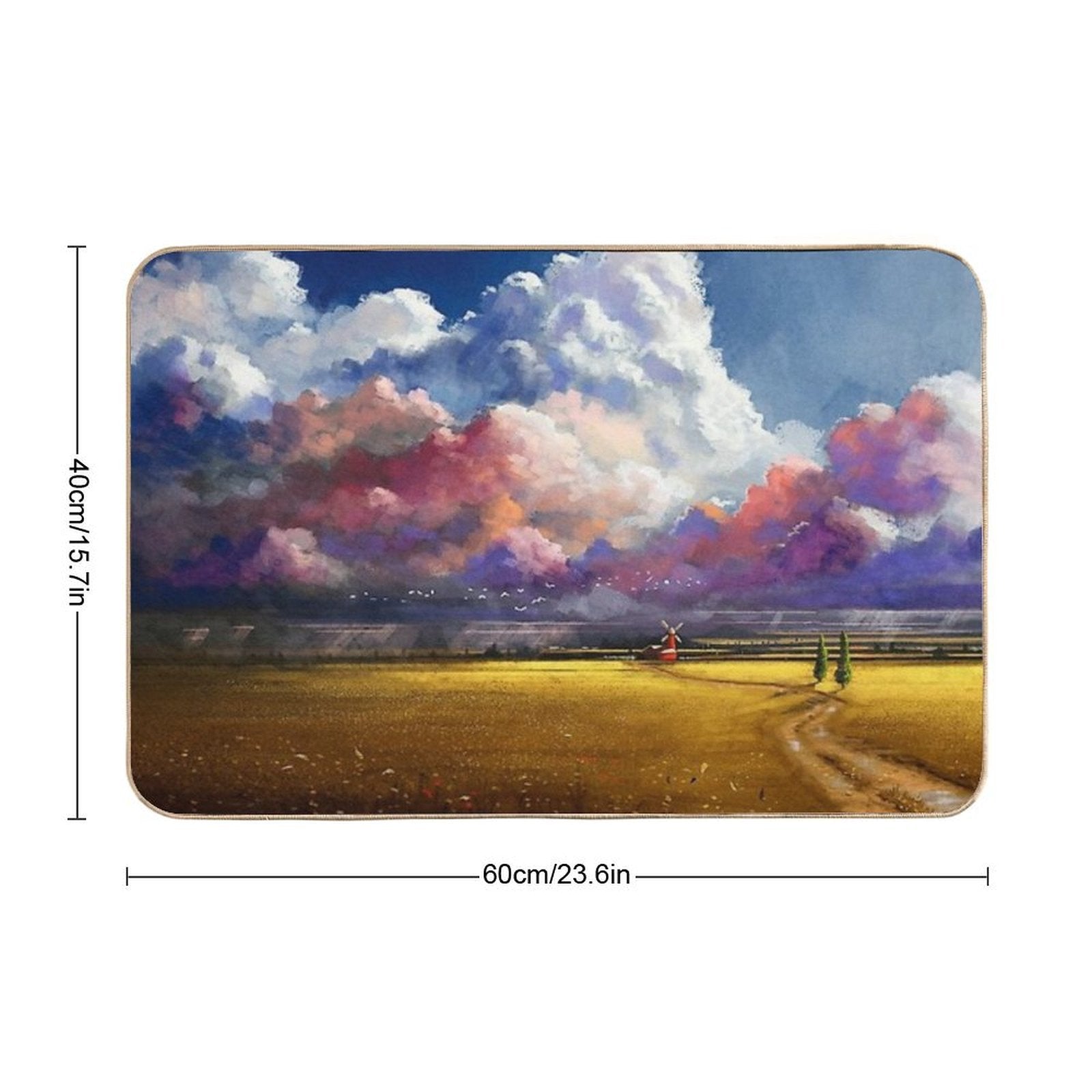 The Colorful Storm  Fade-Resistant Bath Mat