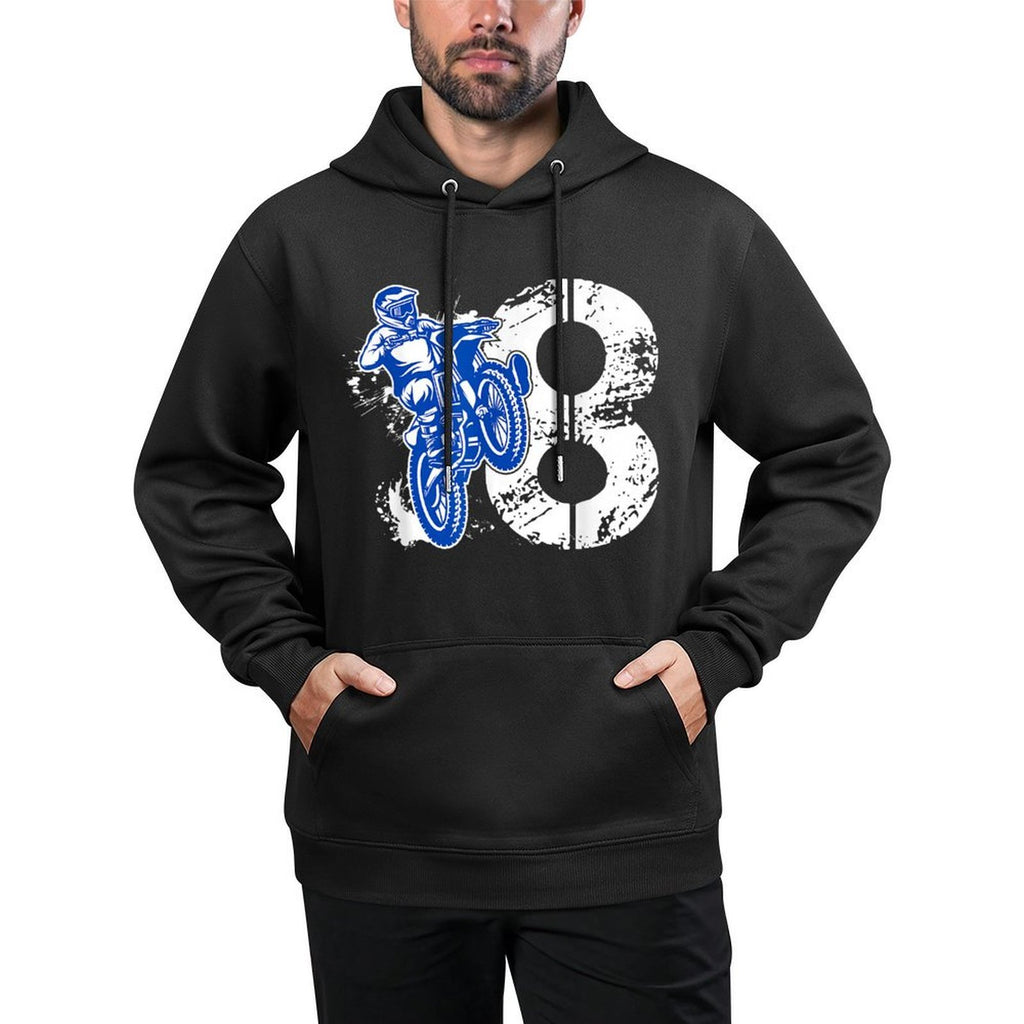 8th Birthday Party Dirt Bike Boy 8 Year Old Dirt Biker Easy Care Hoodie