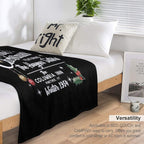 Vintage White Christmas Movie Machine-washable Throw Blanket