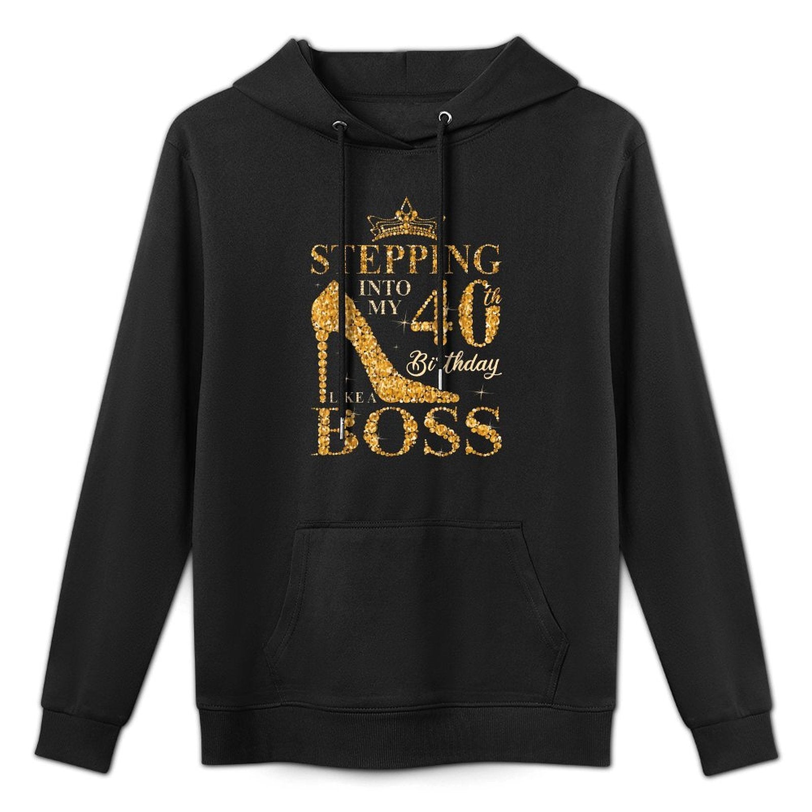 Stepping Into My 40th Birthday Like A Boss 40th B-Day Party Kangaroo Pocket Hoodie