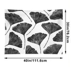 Ginkgo Biloba, Lino Cut Nature Inspired Leaf Pattern Tapestry