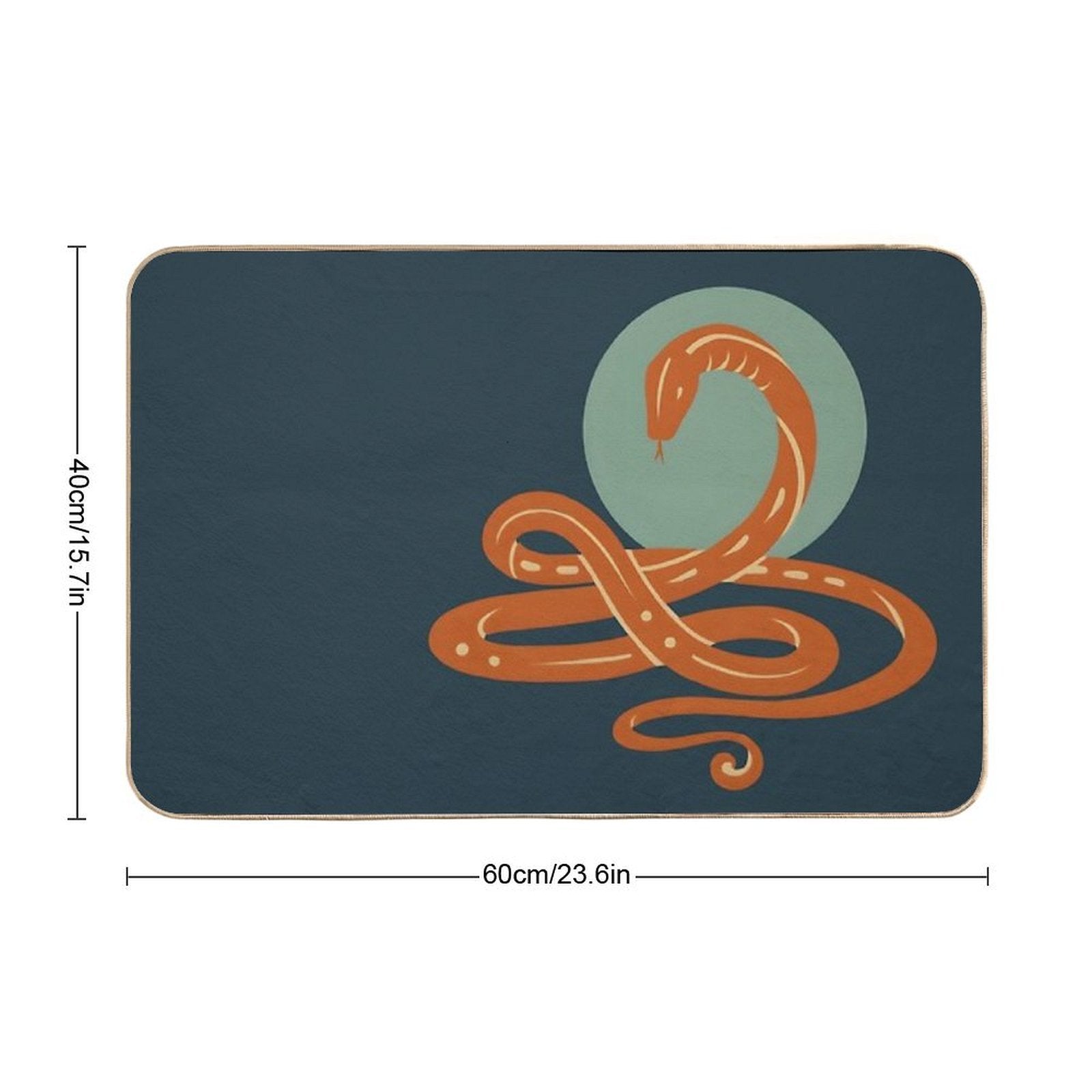 Vintage Snake Tribal  Pet-Safe Bath Mat