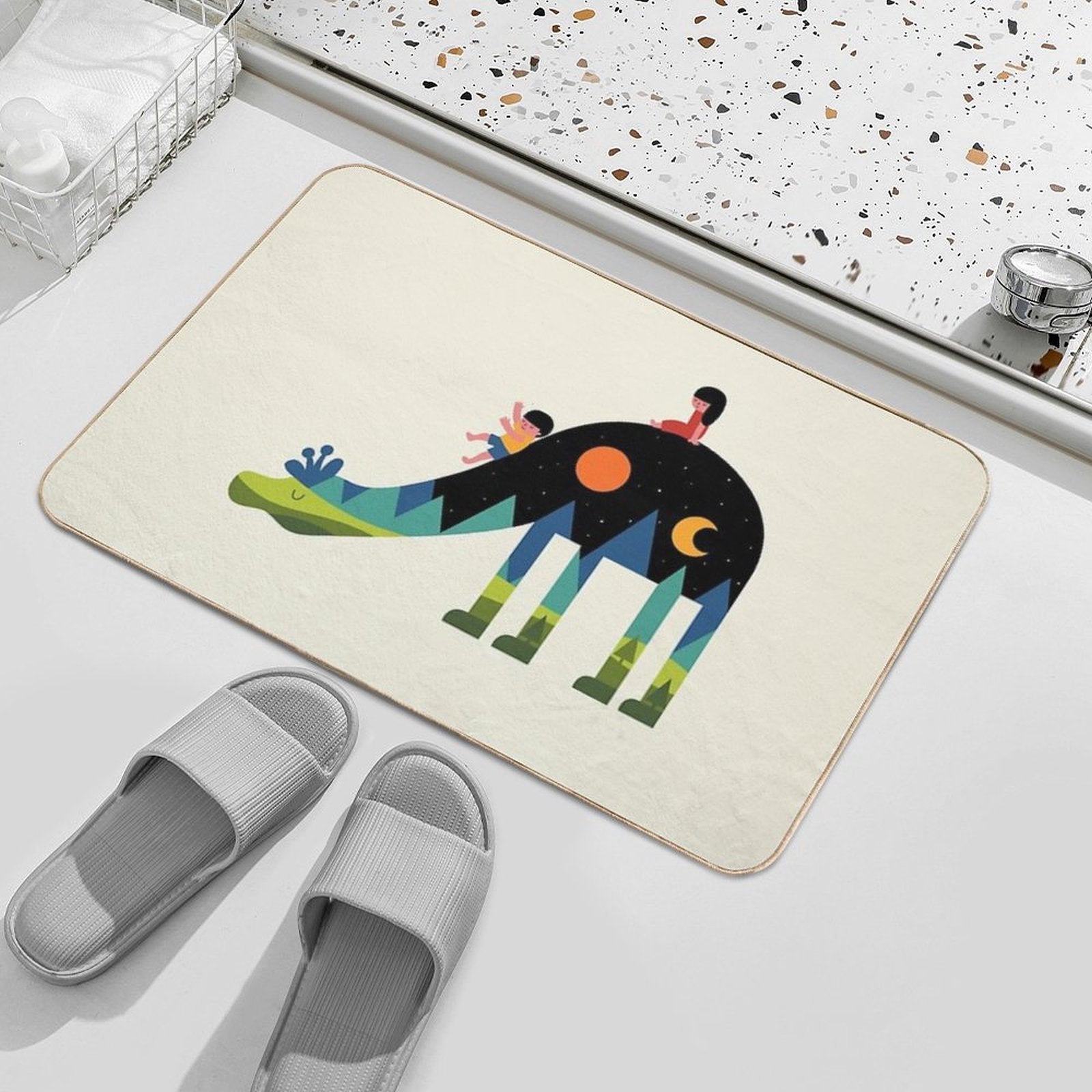 Up And Down  Fade-Resistant Bath Mat