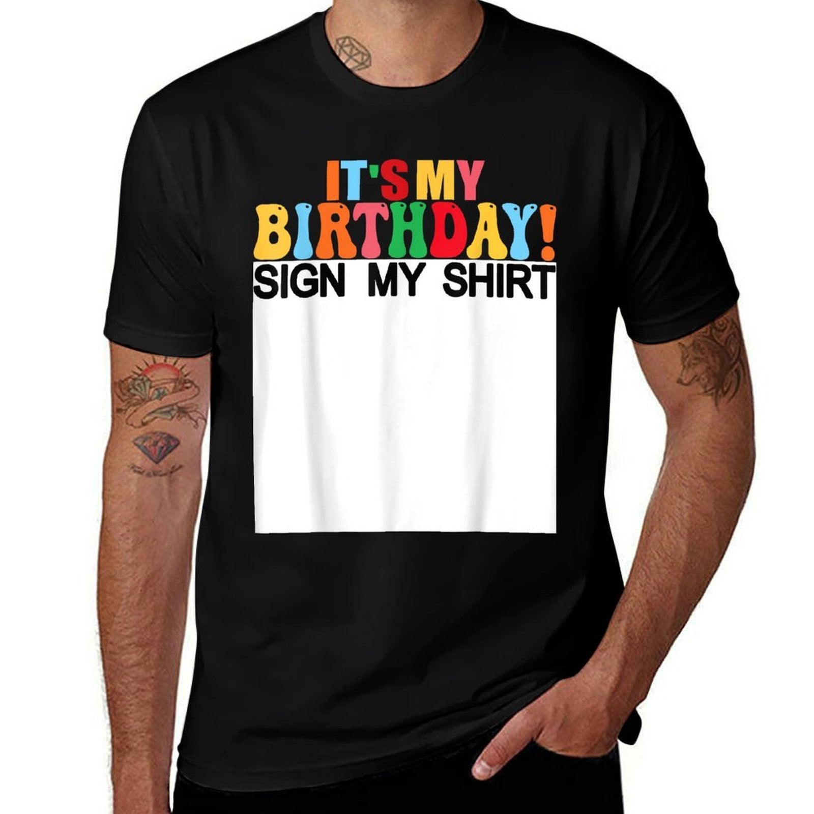 It's My Birthday Sign My Funny Birthday Kids Women  Polyester Blend T-Shirt