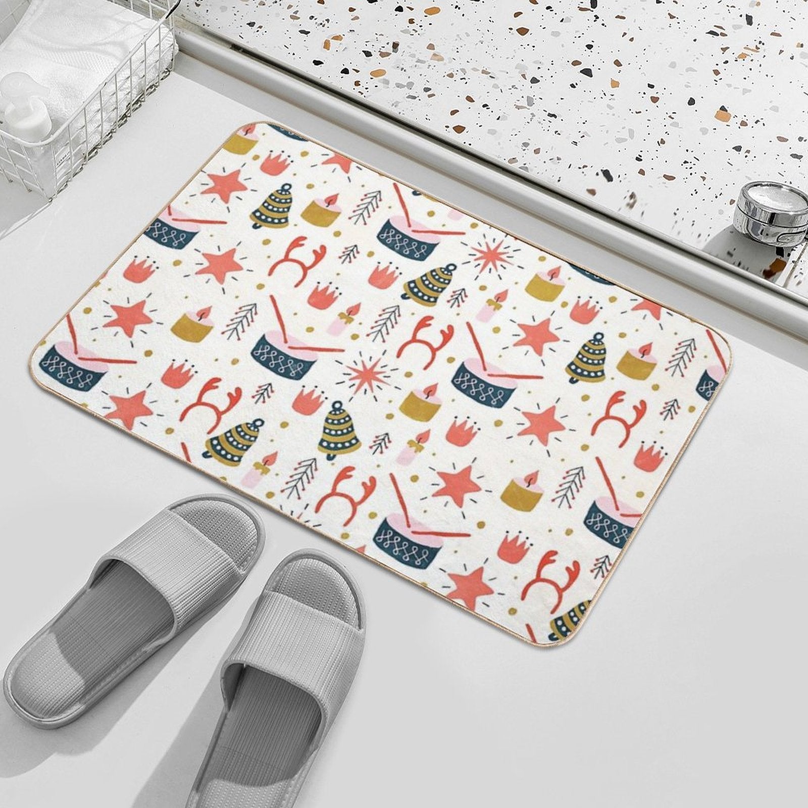 Christmas with Toys  Toxin-Free Bath Mat